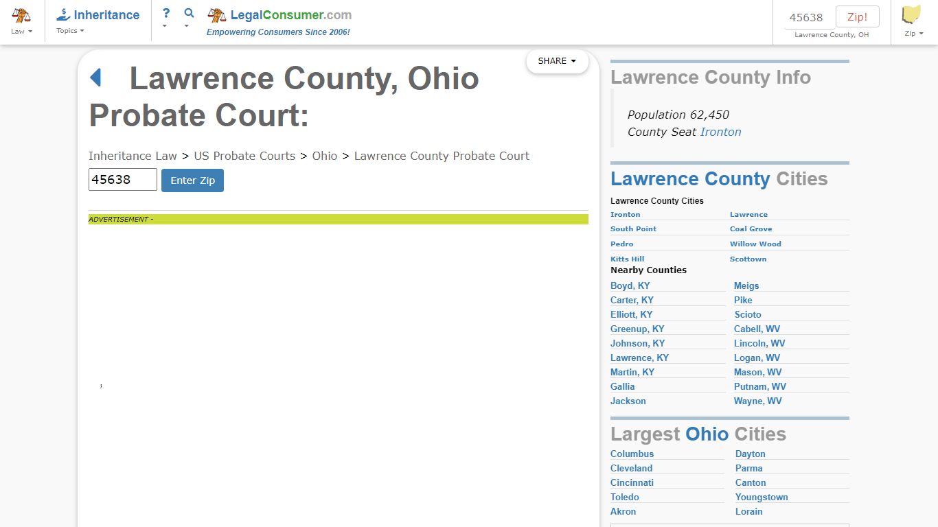 Lawrence County Probate Court - LegalConsumer.com